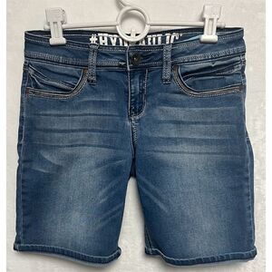 Hydraulic Women's Denim Bermuda Shorts Size 9/10 Blue Low Rise Casual